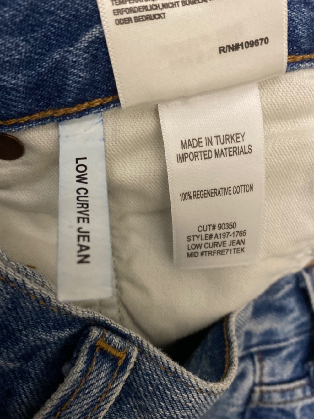 AGOLDE Low Curve High Rise Denim Jeans in Venture, Size 27 - Picture 7 of 7
